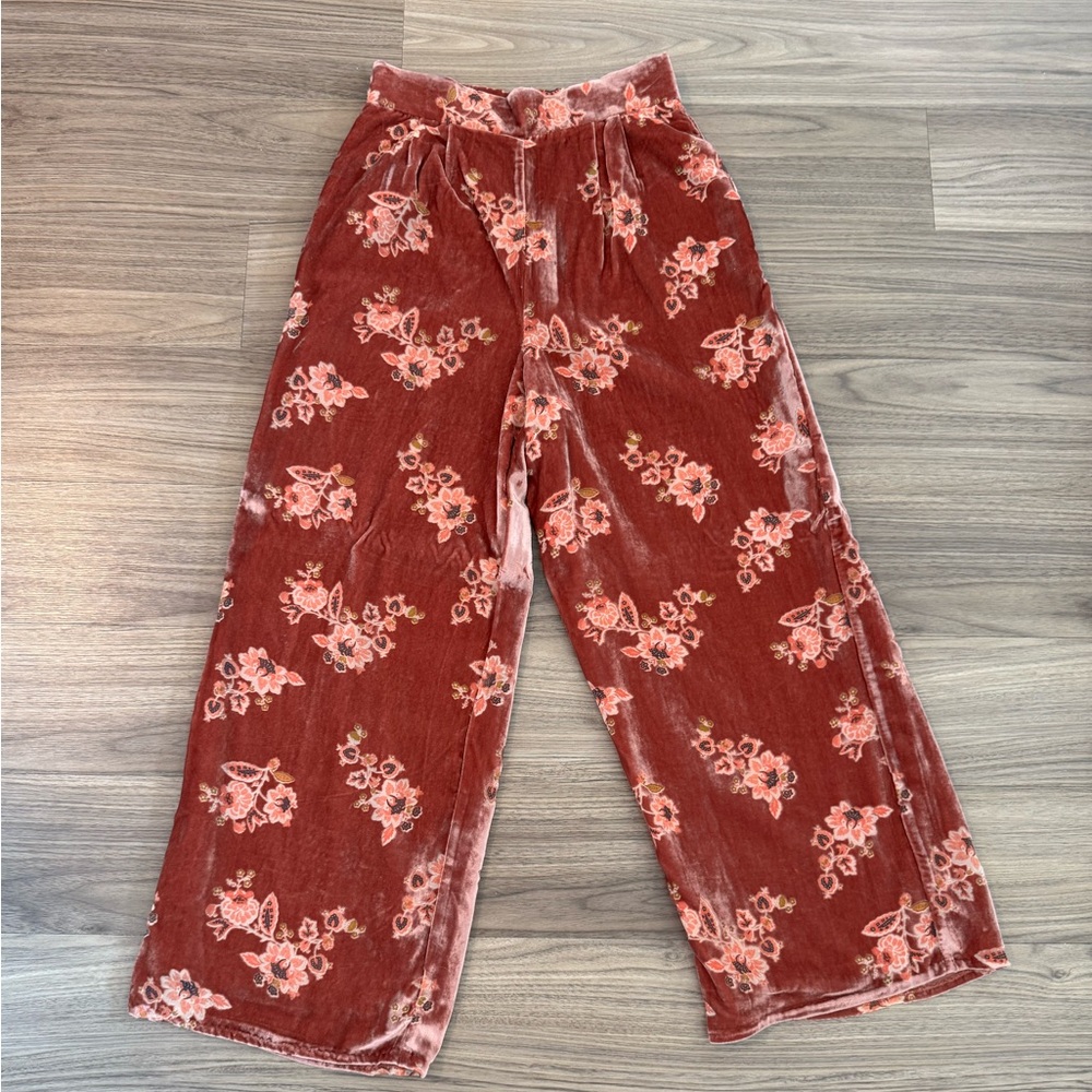 Velvet ANTHROPOLOGIE Pink Printed Pants - SIZE SMALL